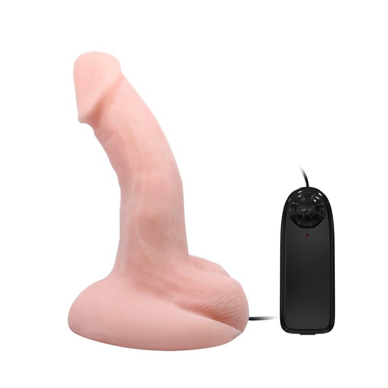 Zakrzywiony realistyczny penis z wibracjami 20 cm